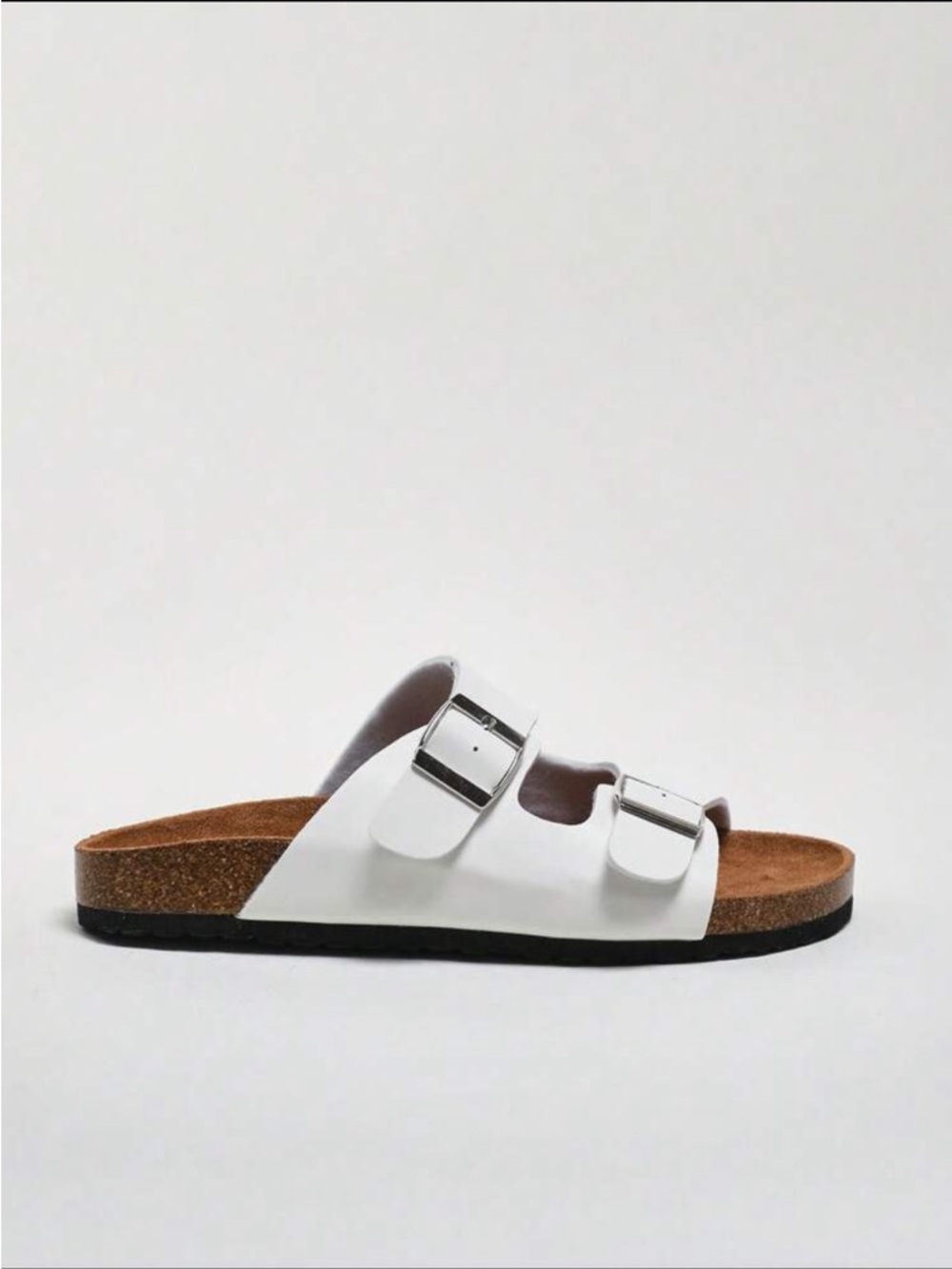 White Buckle Slides - Picture 2 of 5